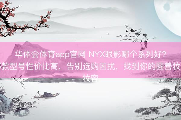 华体会体育app官网 NYX眼影哪个系列好？哪款型号性价比高，告别选购困扰，找到你的圆善妆容