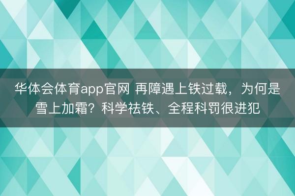 华体会体育app官网 再障遇上铁过载,为何是雪上加霜?科学祛铁、全程科罚很进犯